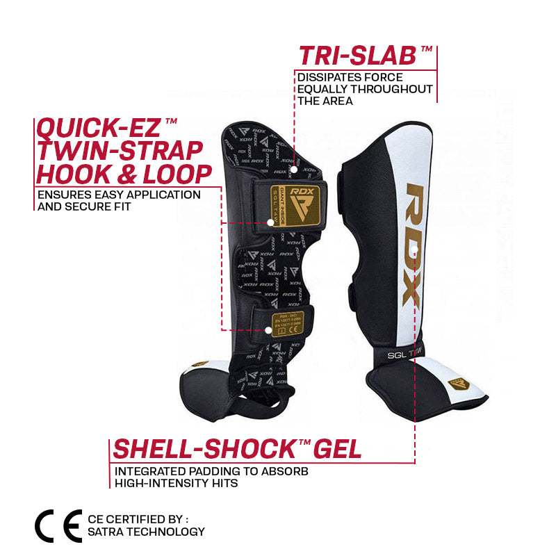 RDX T4 Leather Shin Instep Guards