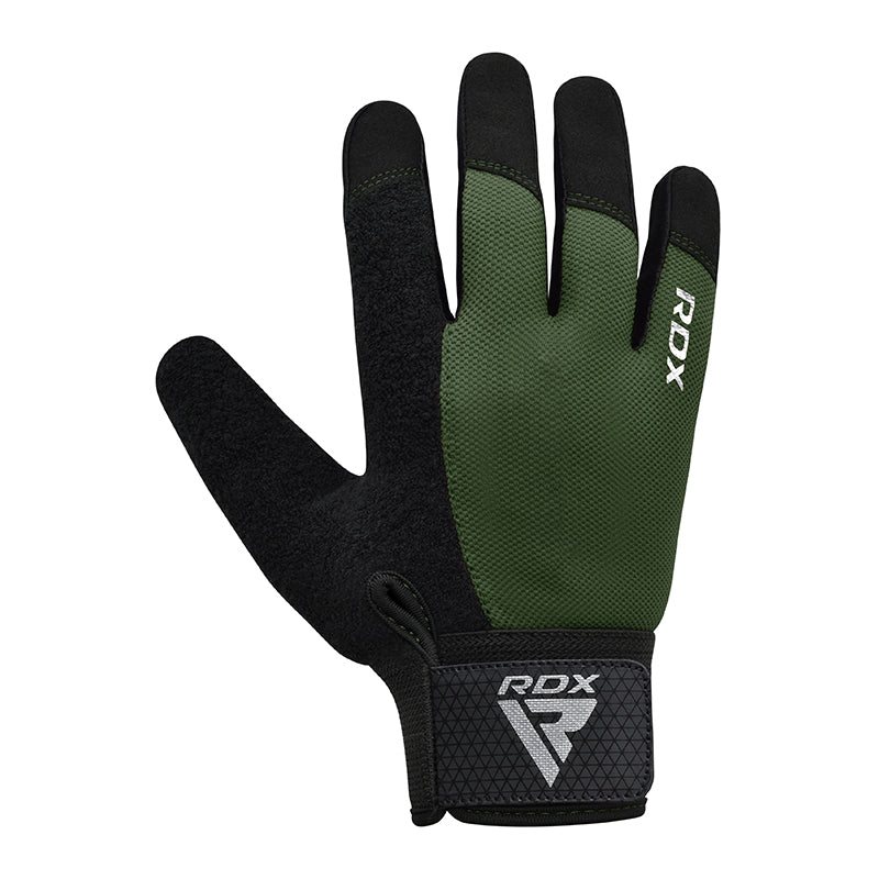 RDX W1F Full Finger Gym Workout Gloves#color_army-green