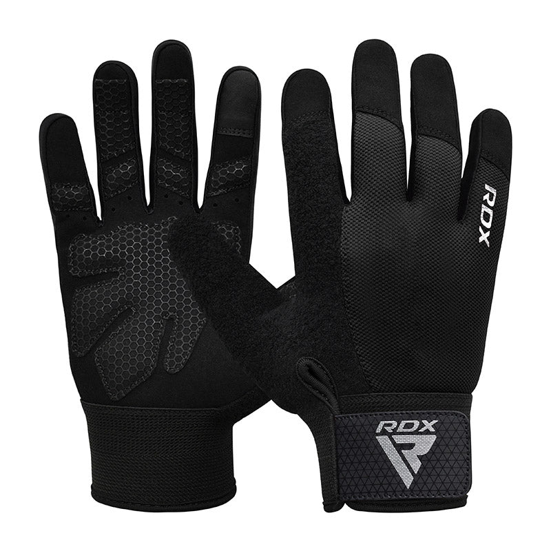 RDX W1F Full Finger Gym Workout Gloves#color_black