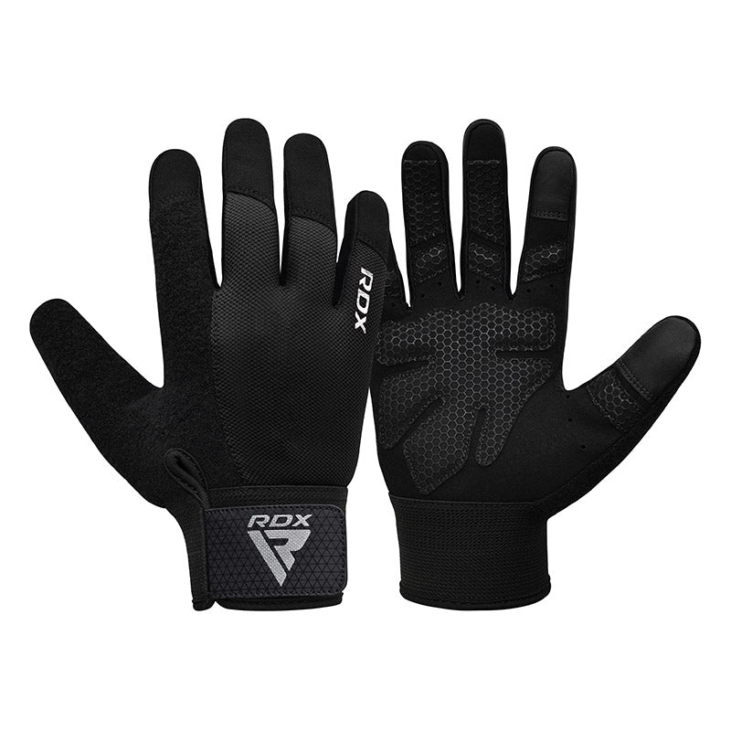 RDX W1F Full Finger Gym Workout Gloves#color_black