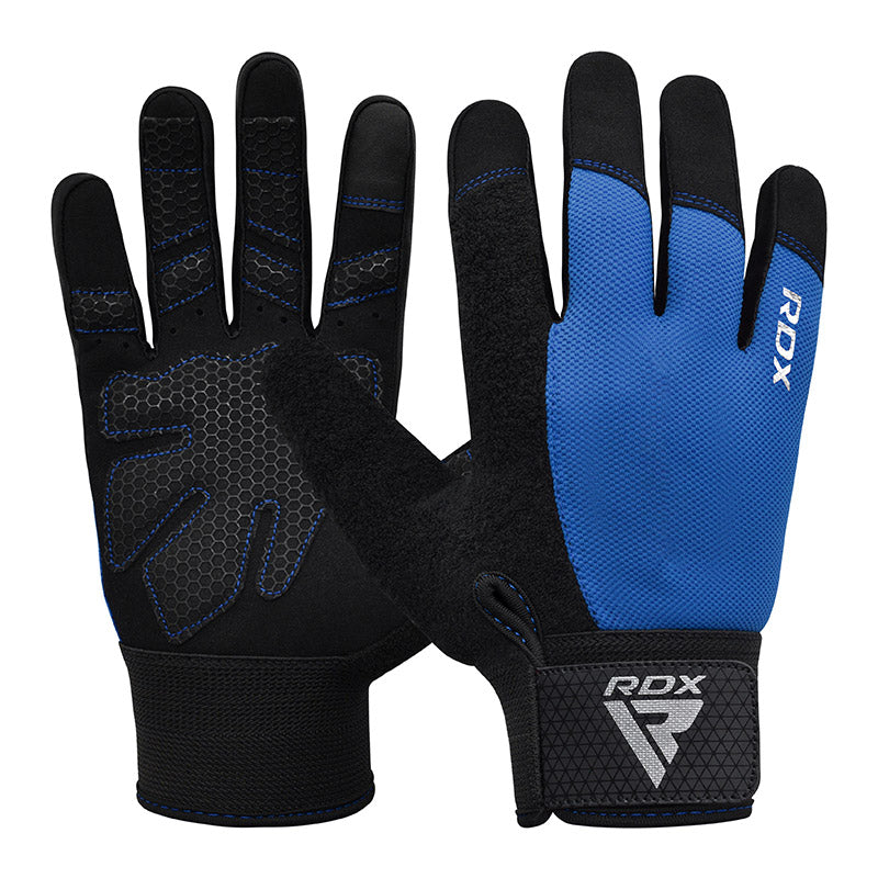 RDX W1F Full Finger Gym Workout Gloves#color_blue