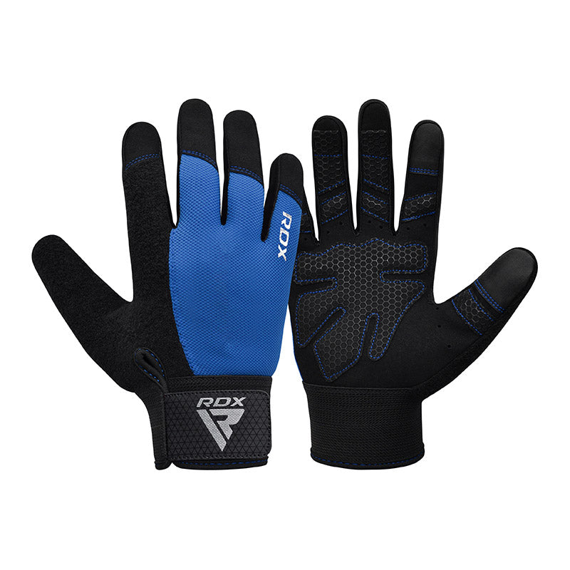 RDX W1F Full Finger Gym Workout Gloves#color_blue