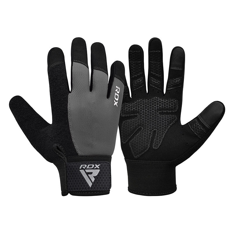 RDX W1F Full Finger Gym Workout Gloves#color_grey
