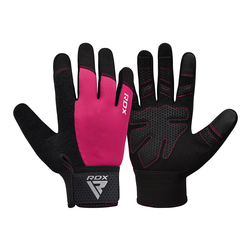 RDX W1F Full Finger Gym Workout Gloves#color_pink
