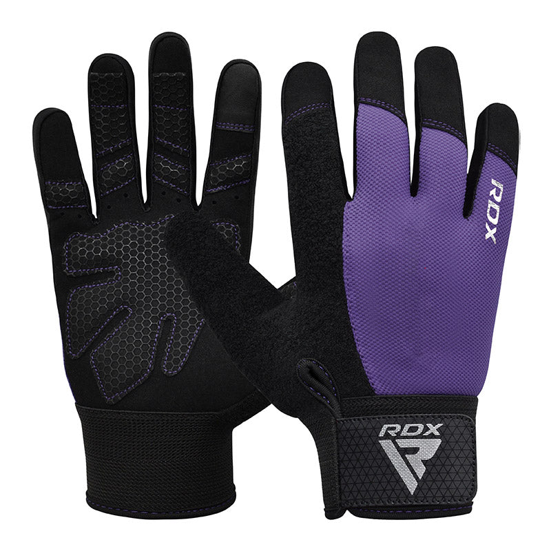 RDX W1F Full Finger Gym Workout Gloves#color_purple