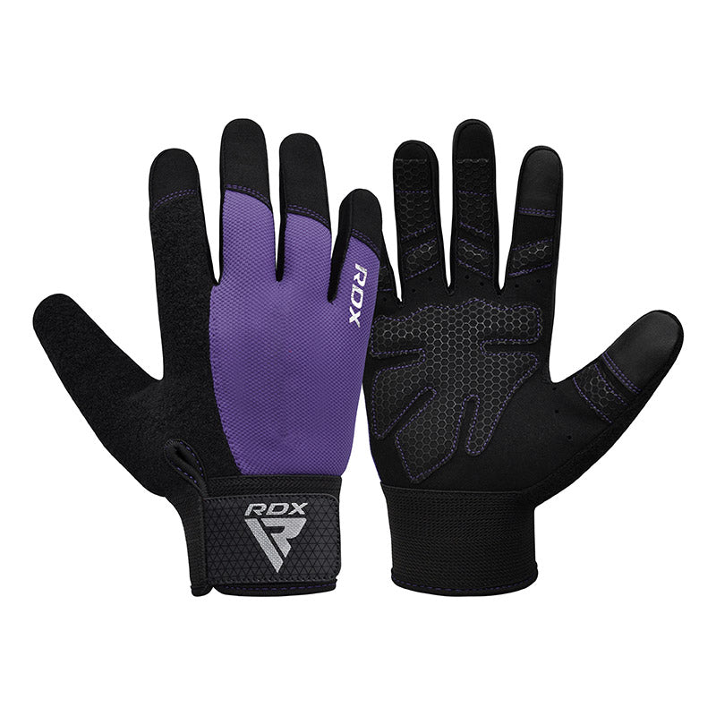 RDX W1F Full Finger Gym Workout Gloves#color_purple