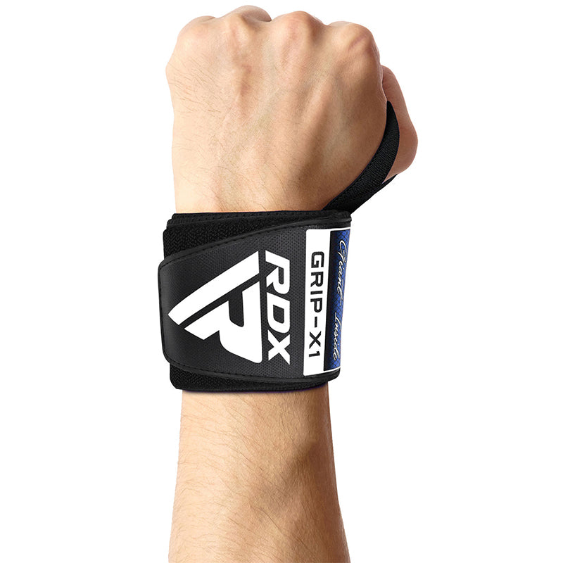 RDX W4 Wrist Support Wraps for Weight Lifting#color_blue