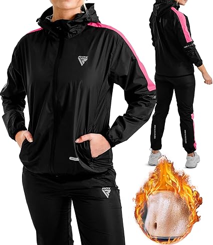 RDX H1 Weight Loss Sauna Suit Women#color_pink