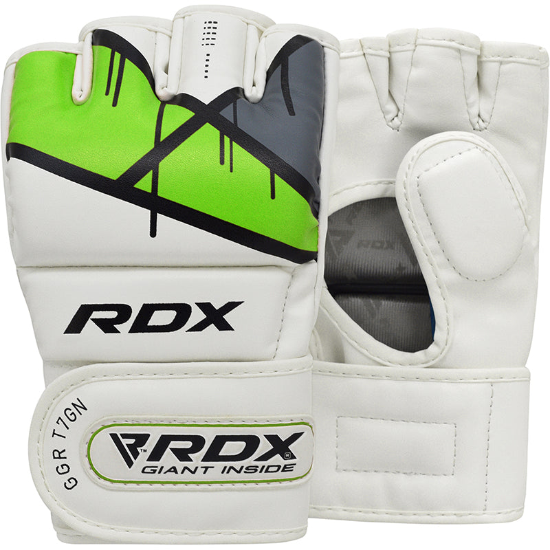 RDX T7 Ego MMA Grappling Gloves#color_green