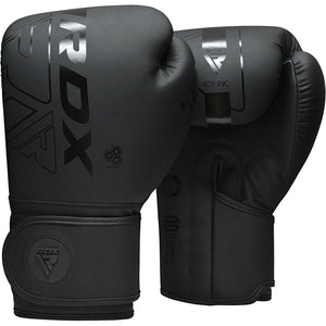 RDX F6 Kara Guantes de Boxeo Entrenamiento Negro 6oz